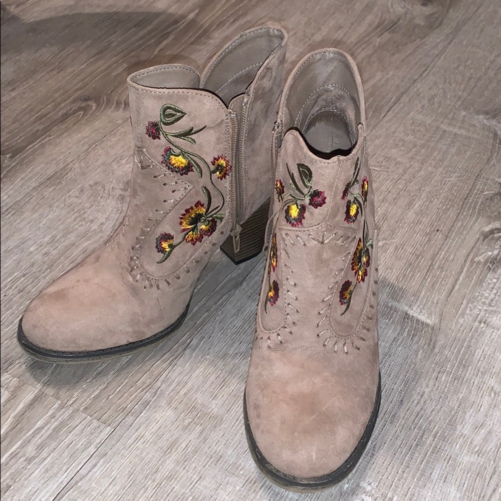 Tan ankle boots